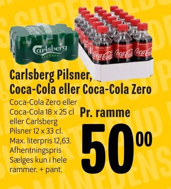 Min Købmand Carlsberg Pilsner, Coca-Cola eller Coca-Cola Zero tilbud