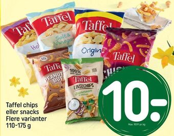 REMA 1000 Taffel chips eller snacks tilbud