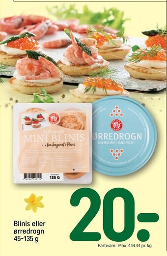 REMA 1000 Blinis eller ørredrogn tilbud