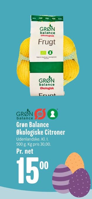 Min Købmand Grøn Balance Økologiske Citroner tilbud