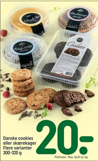 REMA 1000 Danske cookies eller skærekager tilbud