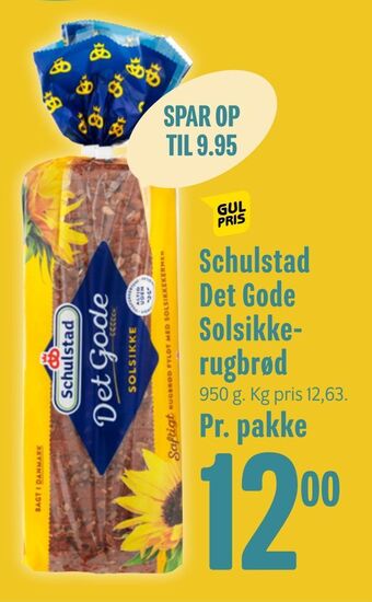 Min Købmand Schulstad Det Gode Solsikke rugbrød tilbud
