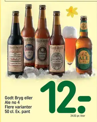 Godt Bryg eller Ale no 4 50 cl. Ex. pant
