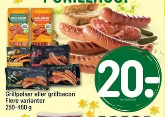 REMA 1000 Grillpølser eller grillbacon tilbud