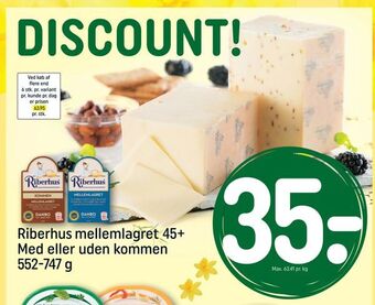 REMA 1000 Riberhus mellemlagret 45+ Med eller uden kommen tilbud