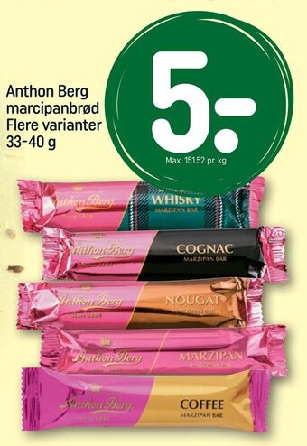 REMA 1000 Anthon Berg marcipanbrød tilbud