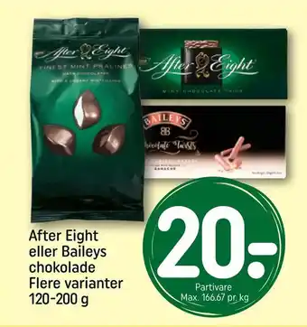 REMA 1000 After Eight eller Baileys chokolade tilbud