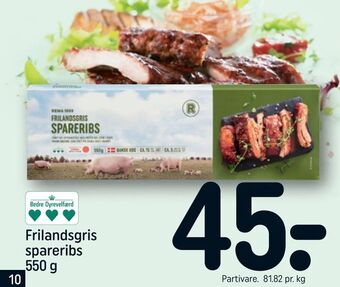 REMA 1000 Frilandsgris spareribs tilbud