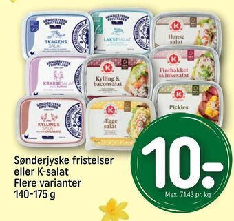 REMA 1000 Sønderjyske fristelser eller K-salat tilbud