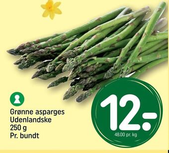 REMA 1000 Grønne asparges Udenlandske tilbud