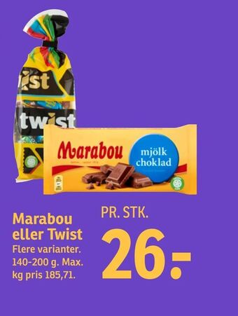 SPAR Marabou eller Twist tilbud