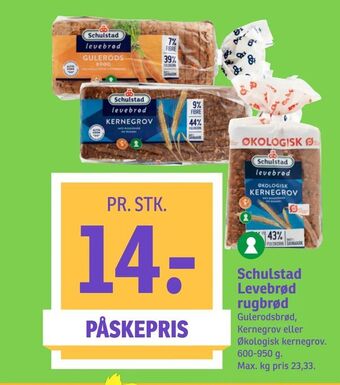 SPAR Schulstad Levebrød rugbrød tilbud