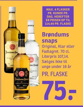 SPAR Brøndums snaps tilbud