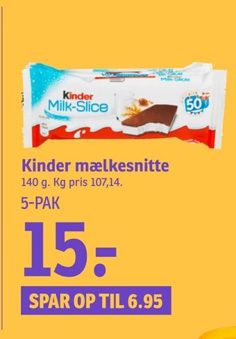 SPAR Kinder mælkesnitte tilbud