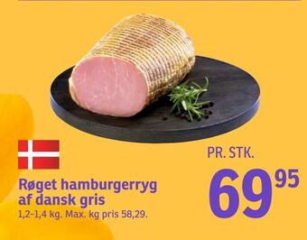 SPAR Røget hamburgerryg af dansk gris tilbud