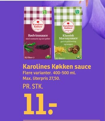 SPAR Karolines Køkken sauce tilbud