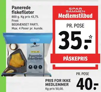 SPAR Panerede fiskefileter tilbud