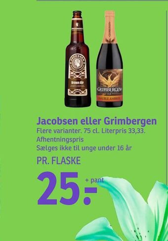 SPAR Jacobsen eller Grimbergen tilbud