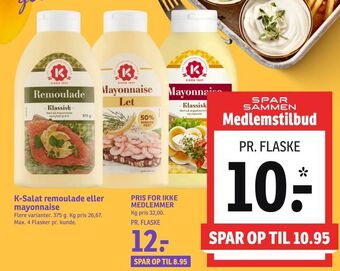 SPAR K-Salat remoulade eller mayonnaise tilbud