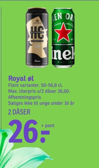 SPAR Royal øl tilbud