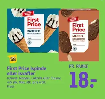 SPAR First Price ispinde eller isvafler tilbud