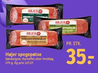 SPAR Højer spegepølse tilbud