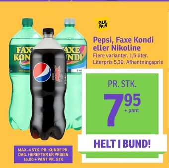 SPAR Pepsi, Faxe Kondi eller Nikoline tilbud