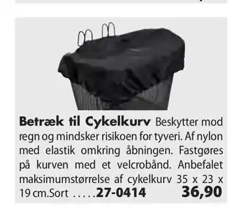 Betræk til Cykelkurv