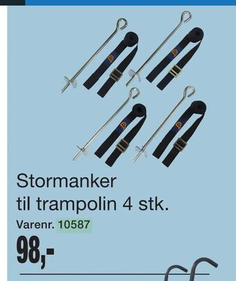 Stormanker til trampolin 4 stk