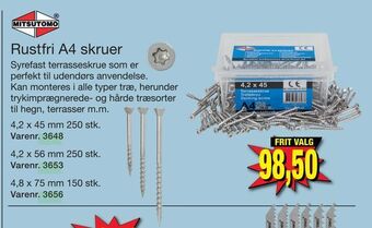 Harald Nyborg Rustfri A4 skruer tilbud