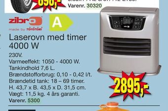 Harald Nyborg Laserovn med timer 4000 W tilbud