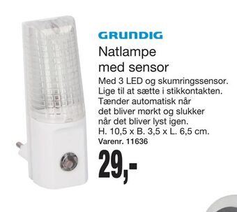 Harald Nyborg Natlampe med sensor tilbud