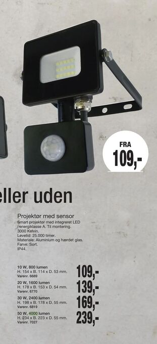 Harald Nyborg Projektør med sensor tilbud