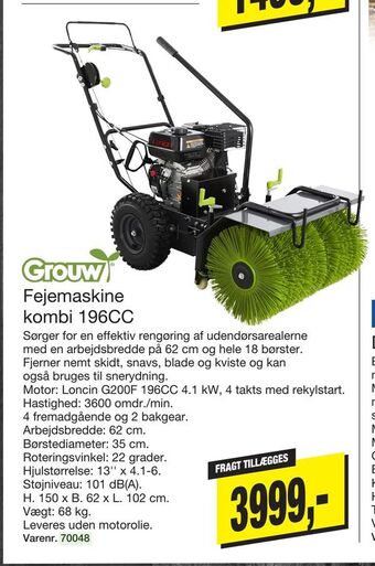 Fejemaskine kombi 196CC