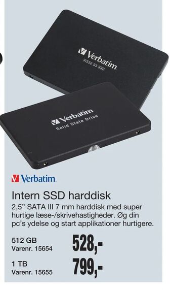 Intern SSD harddisk