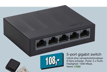 Harald Nyborg 5-port gigabit switch tilbud
