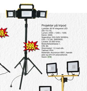 Harald Nyborg Projektør på tripod tilbud
