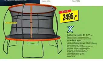 Harald Nyborg SAGA trampolin Ø. 4,27 m tilbud