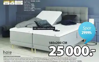 JYSK Høie E250 Elevationsseng 180x200 cm tilbud