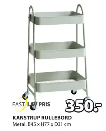 JYSK Kanstrup Rullebord B45xH77xD31 cm tilbud