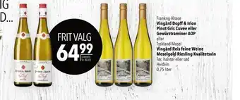 Citti Vingård Reis feine Weine Moselgold Riesling Kvalitetsvin tilbud