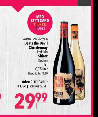 Citti Beats the Devil Chardonnay Shiraz tilbud