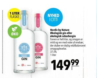 Citti Nordic by Nature Økologisk gin eller økologisk rabarbergin tilbud