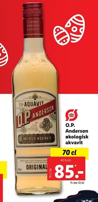 O.P. Anderson. økologisk akvavit