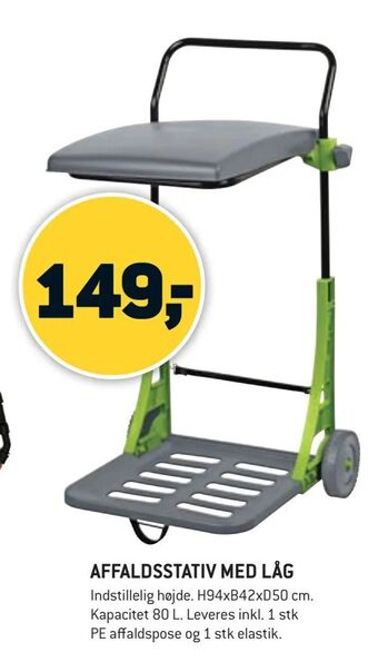 XL-BYG Affaldsstativ med låg tilbud