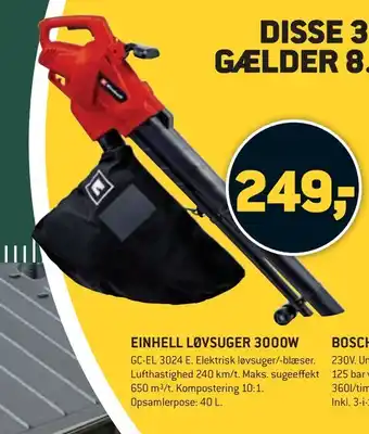 XL-BYG Einhell løvsuger 3000w tilbud