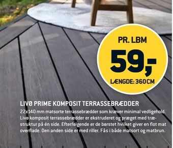 XL-BYG LIVØ PRIME KOMPOSIT TERRASSEBRÆDDER tilbud