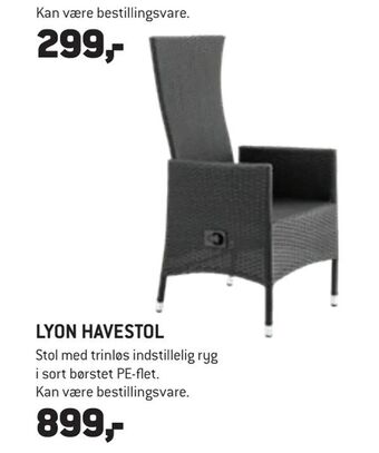 XL-BYG Lyon havestol tilbud