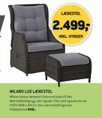XL-BYG Milano lux lænestol tilbud