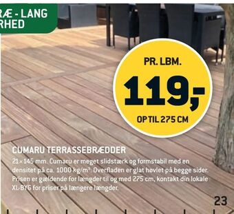 XL-BYG Cumaru terrassebrædder tilbud
